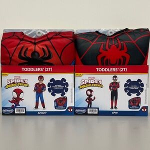 Marvel Spidey and Spin Toddler Costume Bundle Set - 2T Red and Black